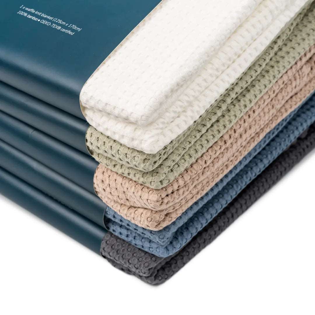 100% Bamboo waffle blanket Bamboo waffle blanket- Kapas Living Singapore