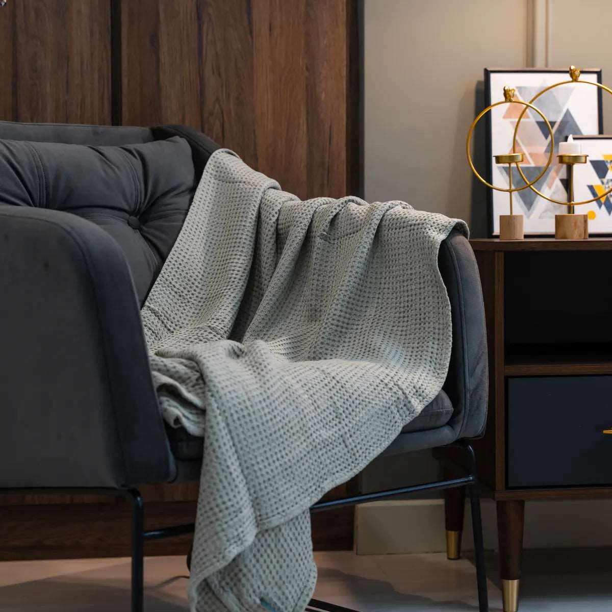 100% Bamboo waffle blanket Bamboo waffle blanket- Kapas Living Singapore