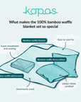 100% Bamboo waffle blanket Bamboo waffle blanket- Kapas Living Singapore