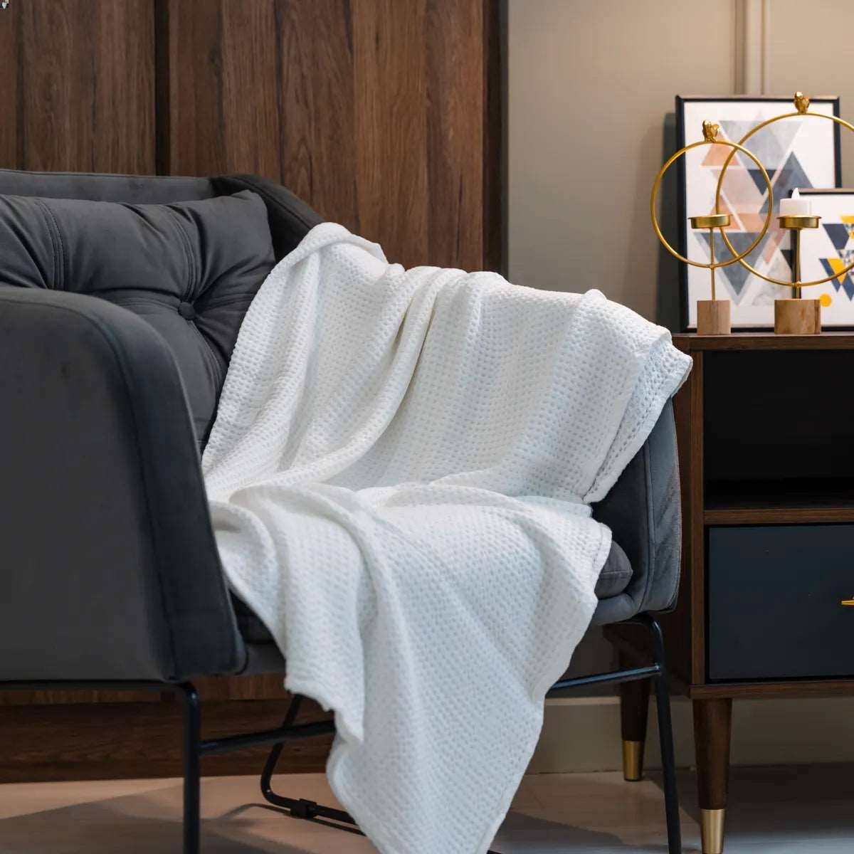 100% Bamboo waffle blanket Bamboo waffle blanket- Kapas Living Singapore