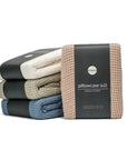 100% Bamboo waffle pillowcase (x2) Bamboo waffle pillowcase- Kapas Living Singapore