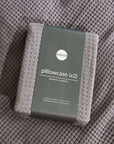 100% Bamboo waffle pillowcase (x2) Bamboo waffle pillowcase- Kapas Living Singapore