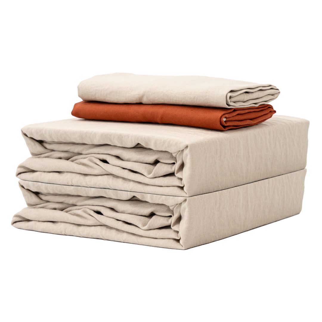 100% French flax linen duvet cover set Linen duvet cover set- Kapas Living Singapore