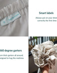 Fitted bedsheet set, Extra-long staple cotton - Kapas Living Singapore