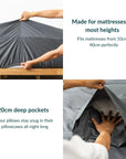 Fitted bedsheet set, Extra-long staple cotton - Kapas Living Singapore