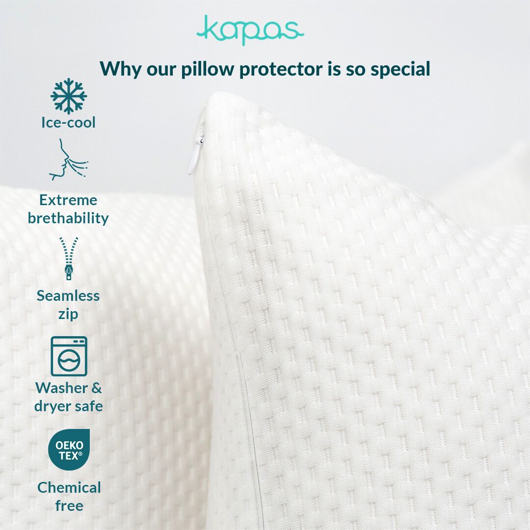 CloudBamboo® pillow protectors (2 pieces) Pillow protectors- Kapas Living Singapore