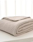 (New Arrival) 100% Cotton Knitted Blanket