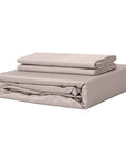 TENCEL™ fitted bedsheet set with pillowcases oatmeal Oyster