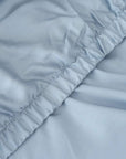 TENCEL™ fitted bedsheet set with pillowcases oatmeal french blue