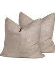 Bamboo waffle throw cushions/pillows (insert + cover) oyster