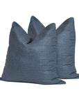 Bamboo waffle throw cushions/pillows (insert + cover) slate grey