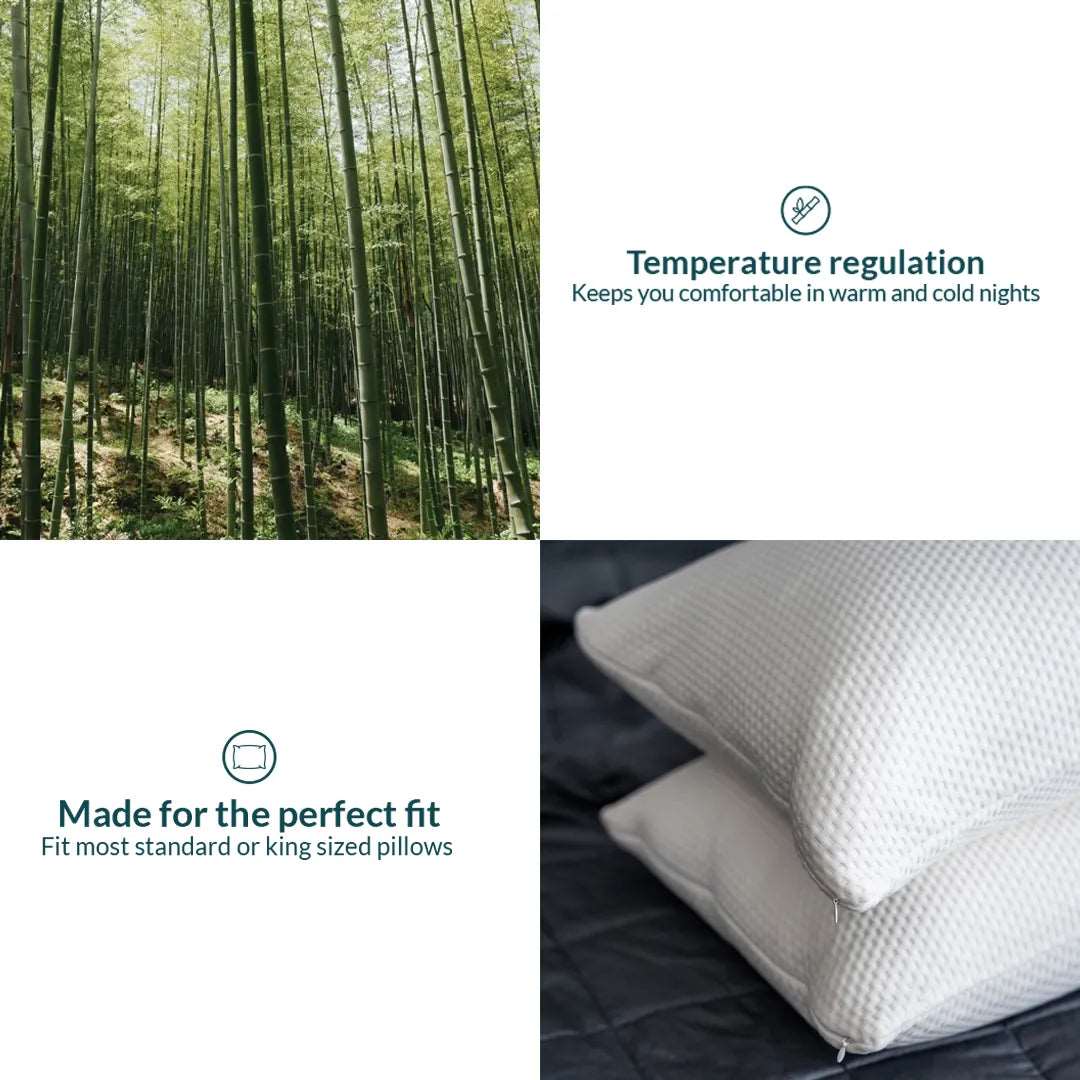 CloudBamboo® pillow protectors (2 pieces) Pillow protectors- Kapas Living Singapore