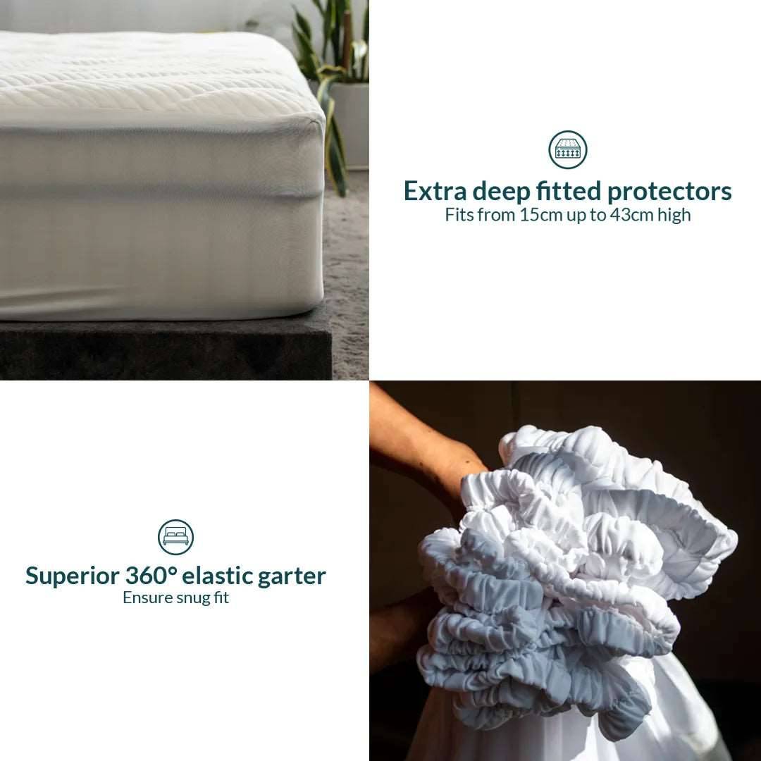 CloudTENCEL waterproof mattress protector Tencel waterproof mattress protector- Kapas Living Singapore