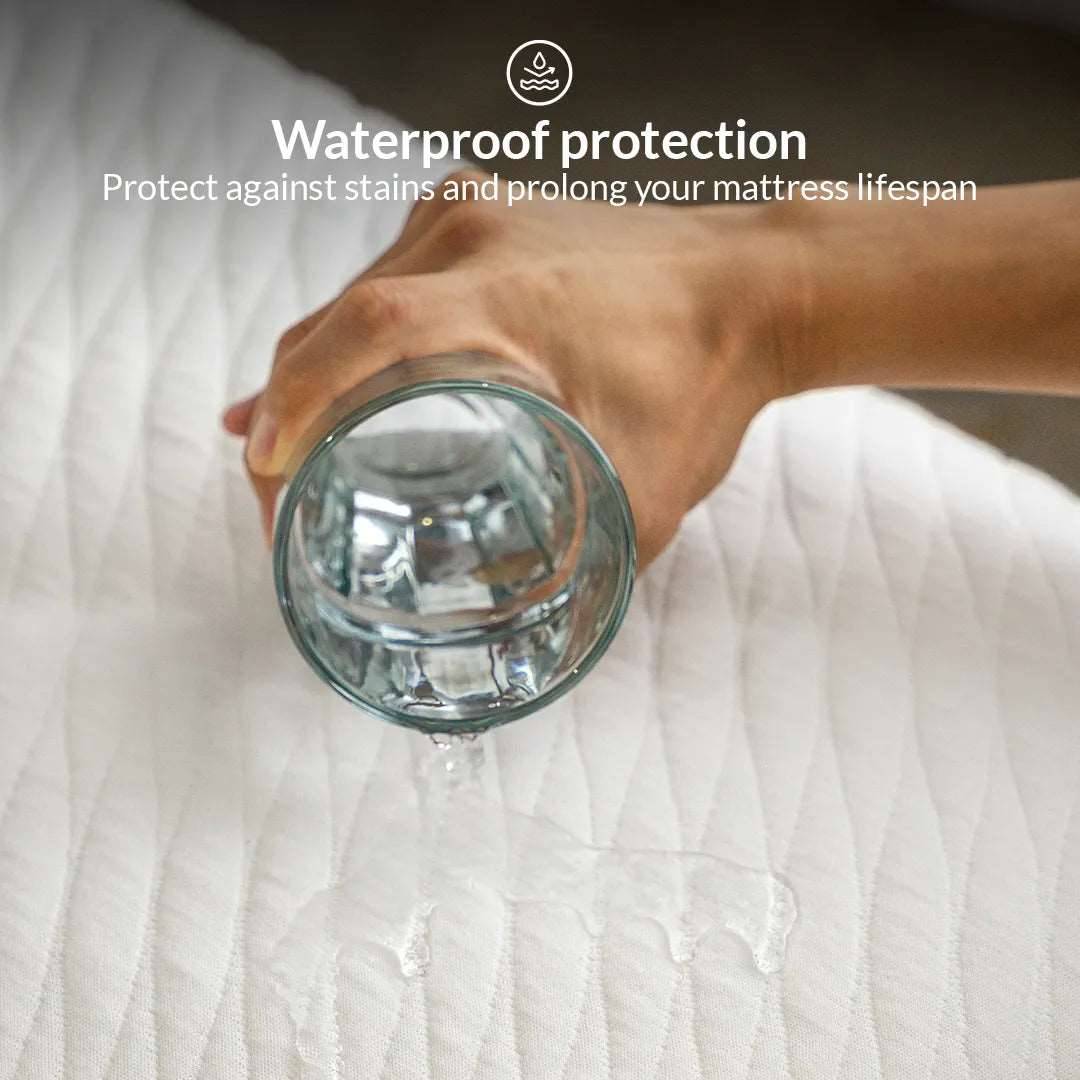 CloudTENCEL waterproof mattress protector Tencel waterproof mattress protector- Kapas Living Singapore
