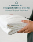 CloudTENCEL waterproof mattress protector Tencel waterproof mattress protector- Kapas Living Singapore