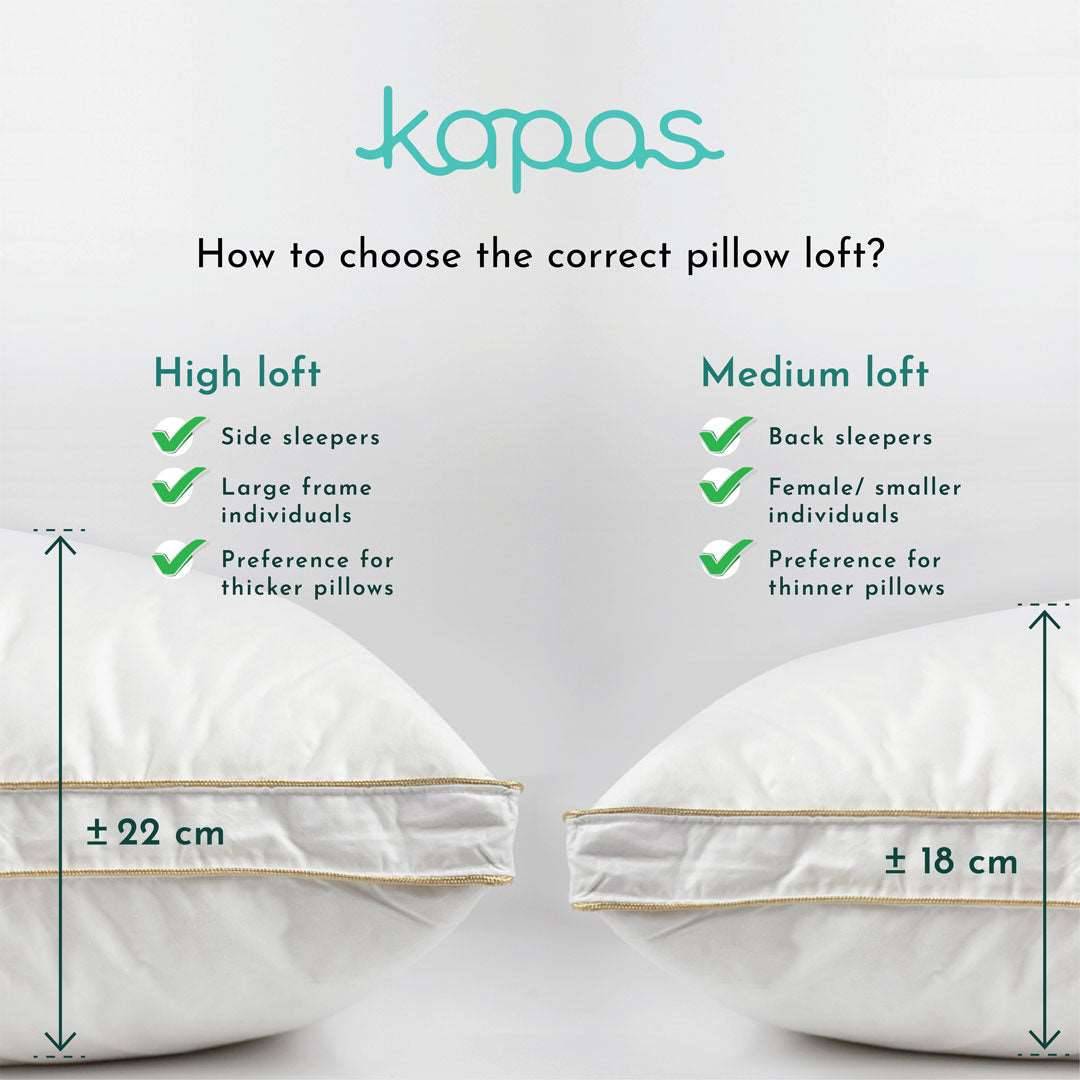 Down feather pillow Down feather pillow- Kapas Living Singapore