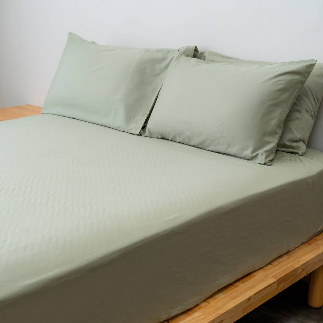 Fitted bedsheet set, Extra-long staple cotton - Kapas Living Singapore