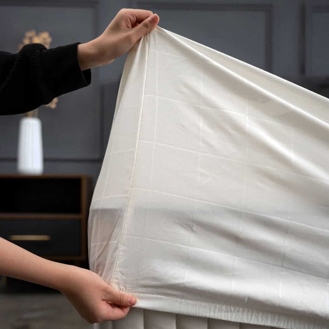 Fitted bedsheet set, Extra-long staple cotton - Kapas Living Singapore