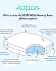Adjustable BESPOKE® memory foam pillow + pillow protector
