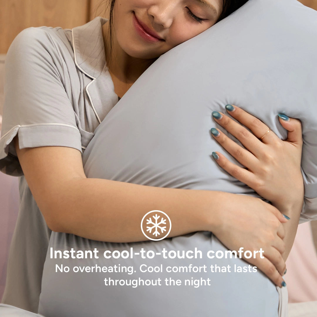 Cooling Pillowcase (x2) - Instant Cool-to-Touch &amp; Stretchable