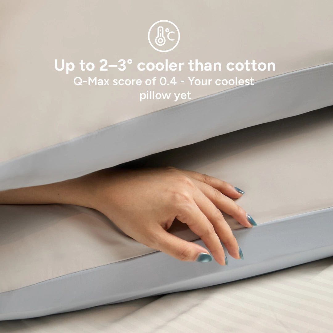 Cooling Pillowcase (x2) - Instant Cool-to-Touch &amp; Stretchable