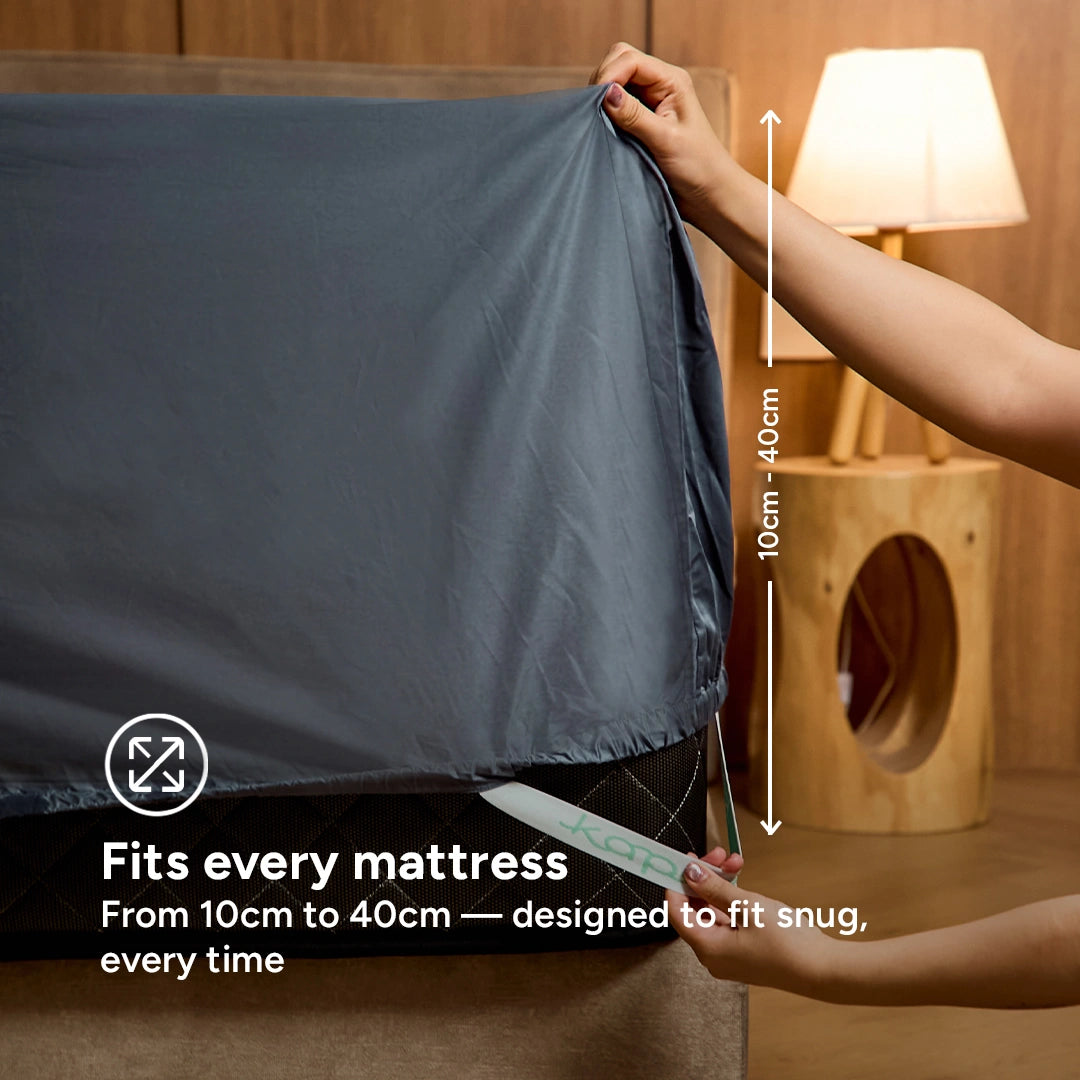Extra-long staple cotton fitted bedsheet set