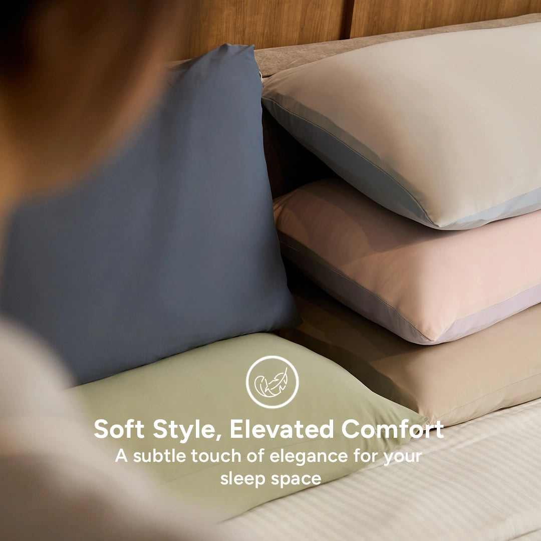 Cooling Pillowcase (x2) - Instant Cool-to-Touch &amp; Stretchable