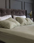 100% French flax linen fitted bedsheet set Linen fitted bedsheet set- Kapas Living Singapore