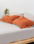 100% French flax linen fitted bedsheet set Linen fitted bedsheet set- Kapas Living Singapore