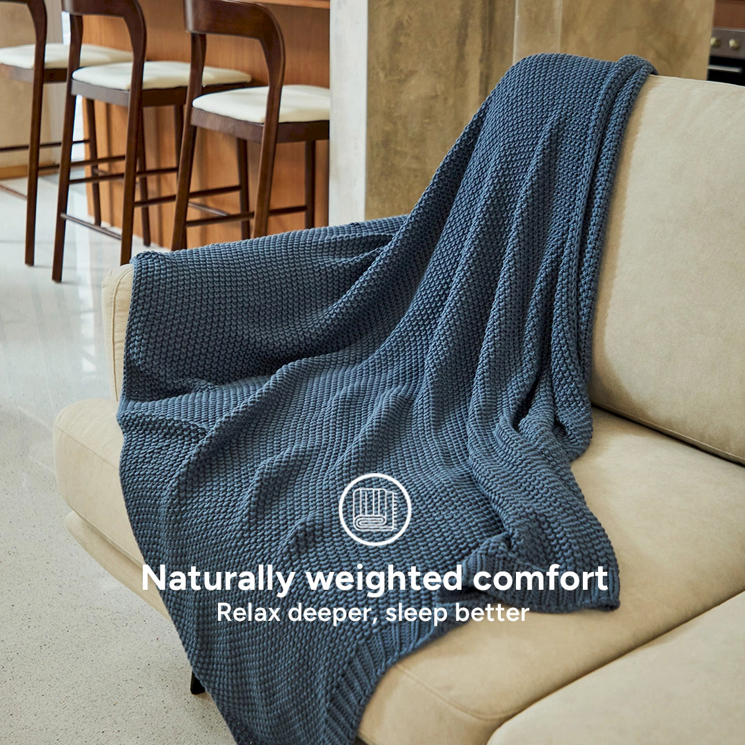 [Christmas New Launch] 100% Cotton Knitted Blanket