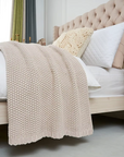 (New Arrival) 100% Cotton Knitted Blanket