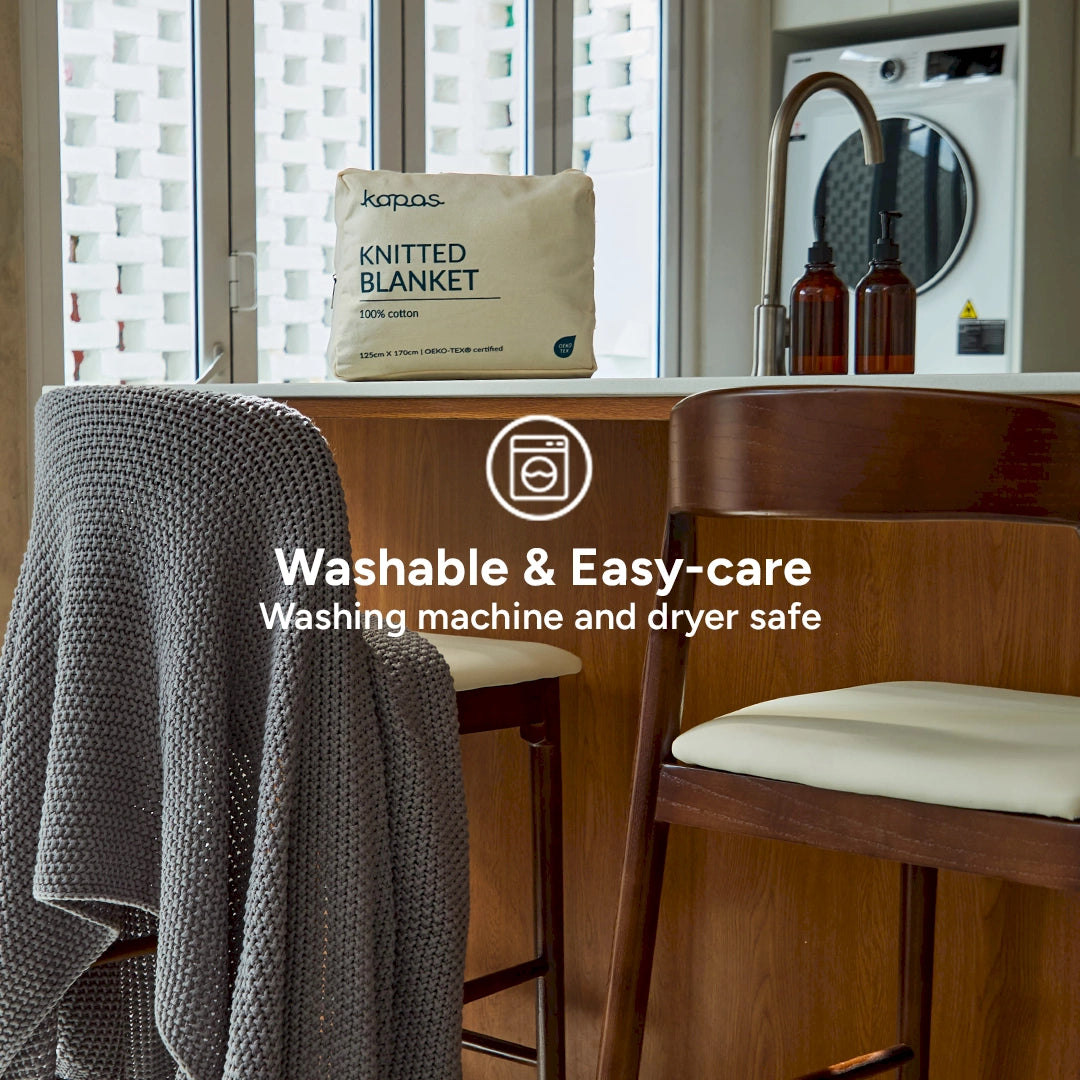 [Christmas New Launch] 100% Cotton Knitted Blanket