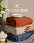 [Christmas New Launch] 100% Cotton Knitted Blanket