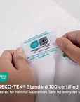 Certification detail for Kapas Kapas Cloud Mattress Topper, Premium Cooling Fabric