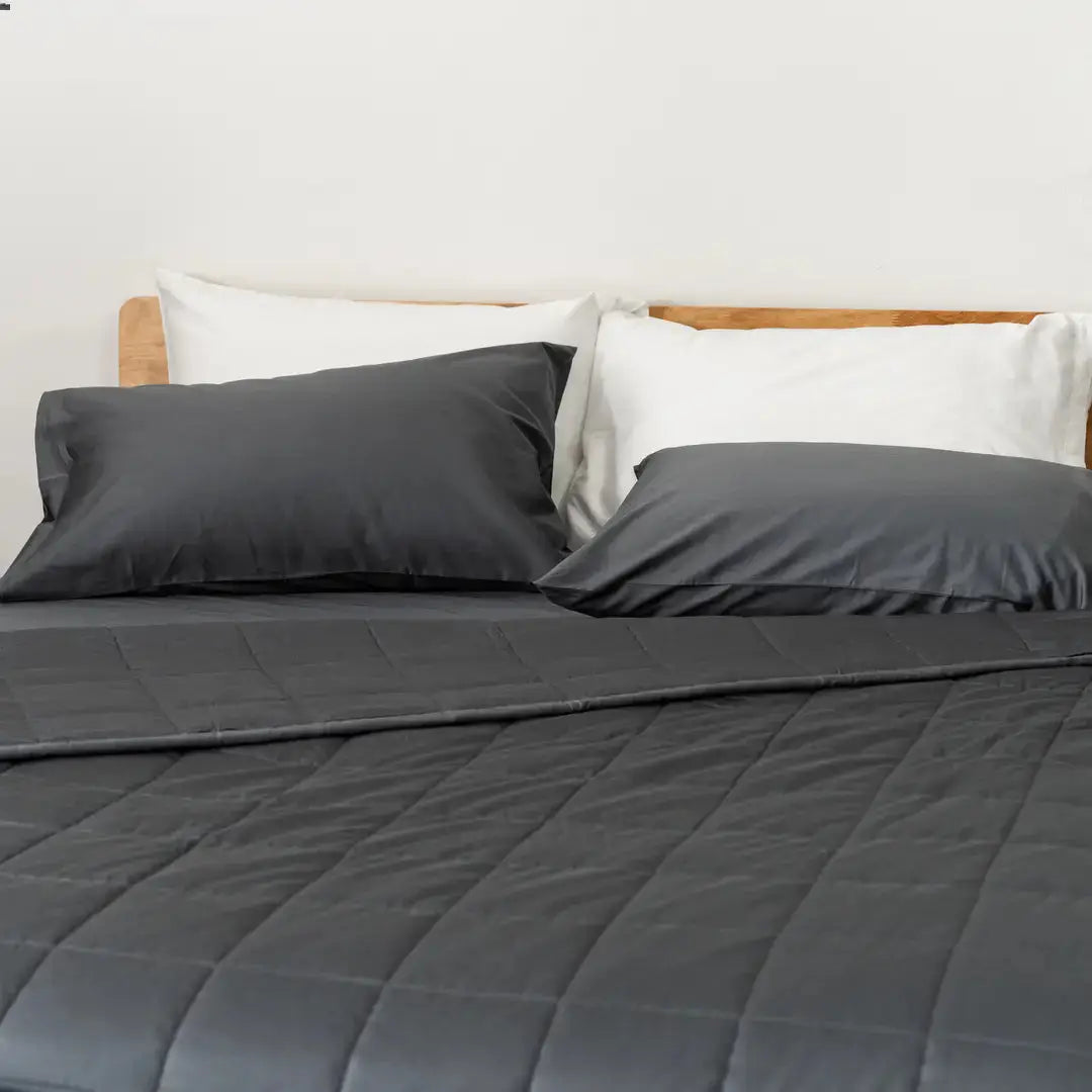 KapasLUXE® quilted comforter set- Shadow grey