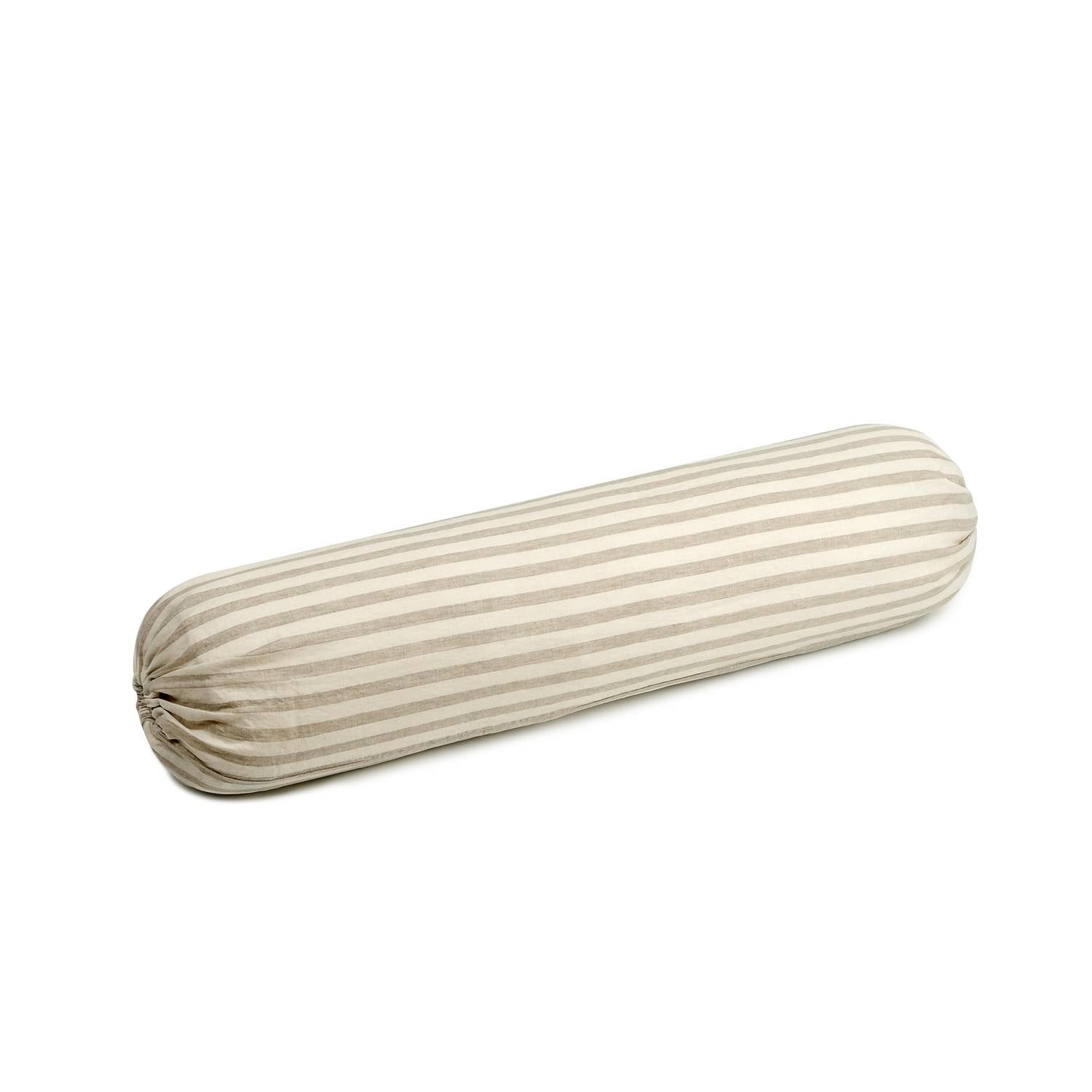 Studio Product Photo for Kapas 100% French flax linen bolstercase in Oatmeal