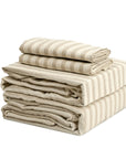 Studio Product Photo for Kapas 100% French flax linen duvet cover set in Oatmeal
