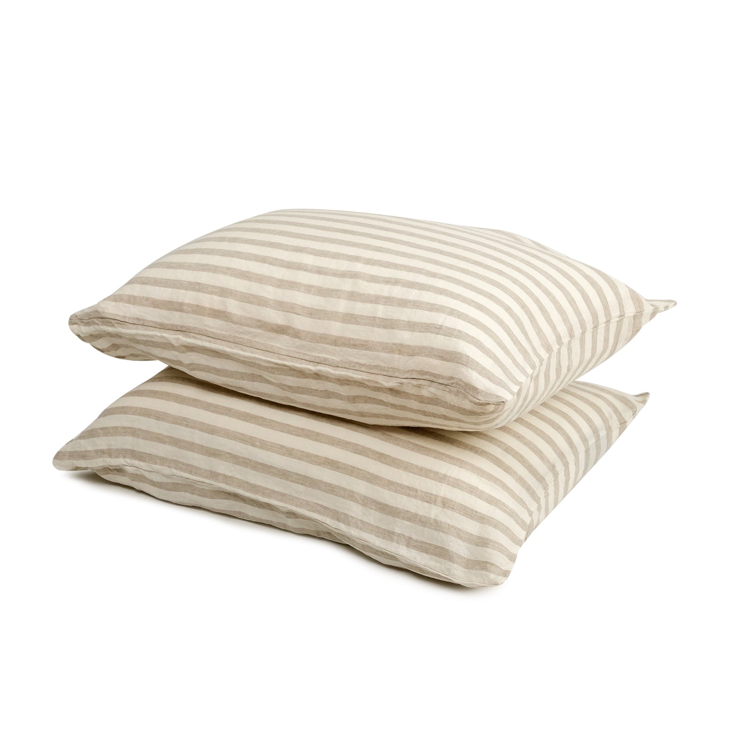 Studio Product Photo for Kapas 100% French flax linen pillowcase (x2) in Oatmeal