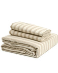 Studio Product Photo for Kapas 100% French flax linen fitted bedsheet set in Oatmeal