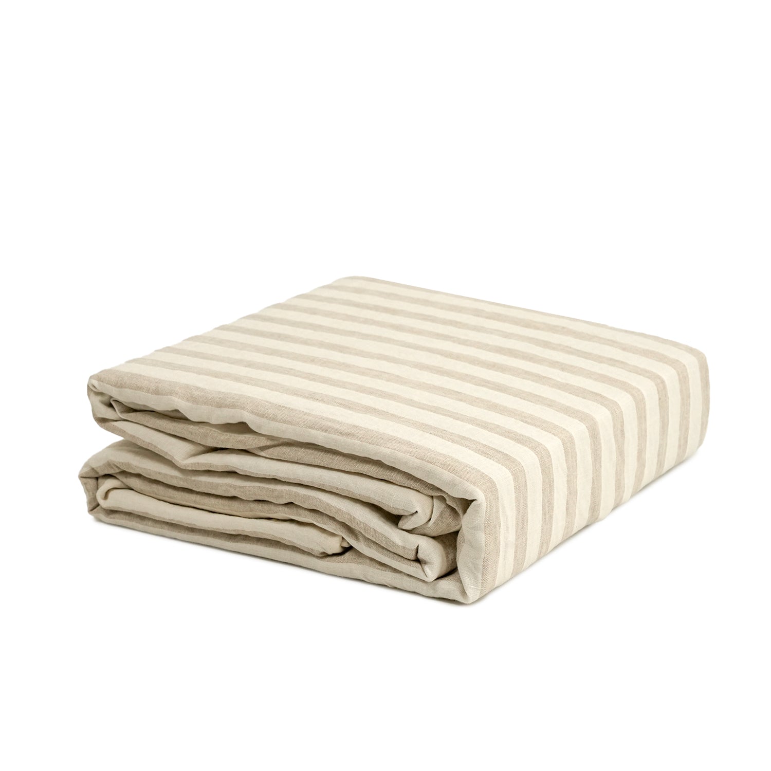 Studio Product Photo for Kapas 100% French flax linen duvet cover in Oatmeal