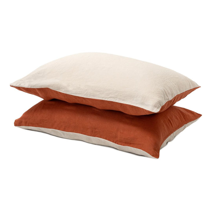 100% French flax linen pillowcase (x2)