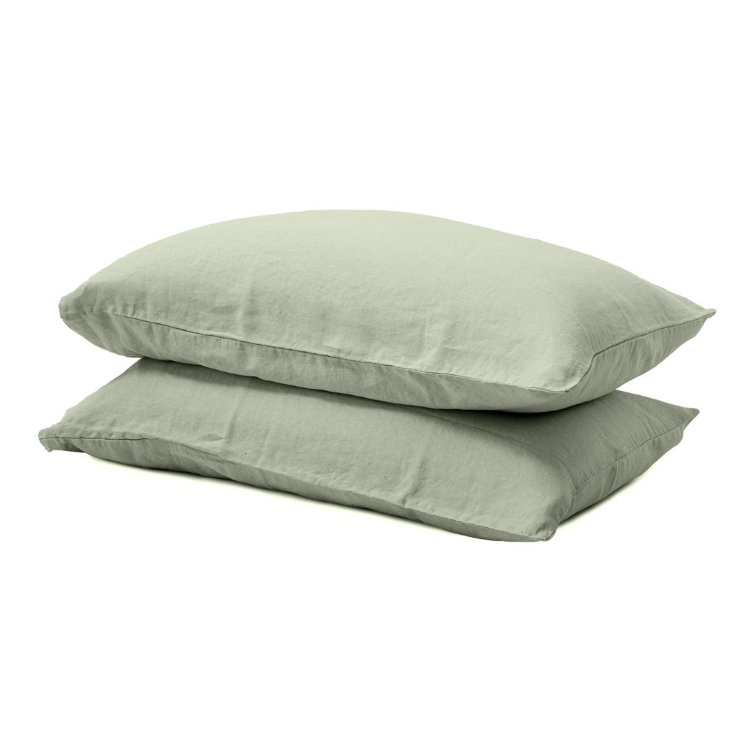 100% French flax linen pillowcase (x2)