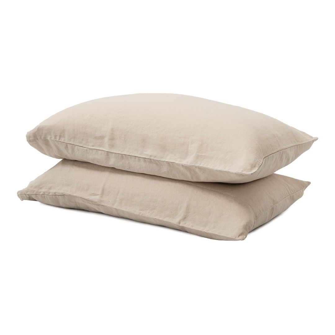 100% French flax linen pillowcase (x2)