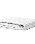 Extra-long staple cotton duvet cover- Chequered white
