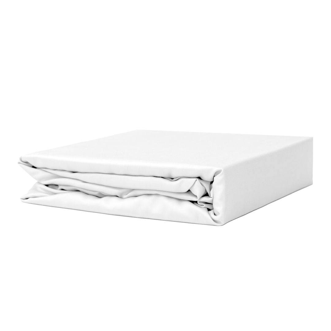 Extra-long staple cotton flat sheet- Snow white