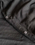 100% French flax linen duvet cover- Dark grey