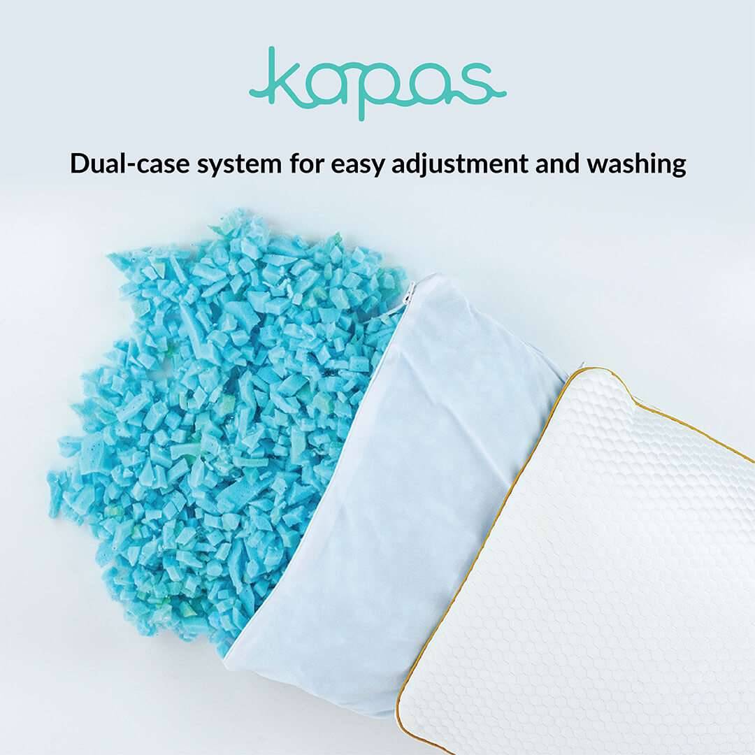 Adjustable BESPOKE memory foam pillow pillow protector Kapas Living Singapore