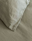 100% French flax linen fitted bedsheet set sage green