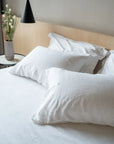 100% French flax linen fitted bedsheet set Linen fitted bedsheet set- Kapas Living Singapore