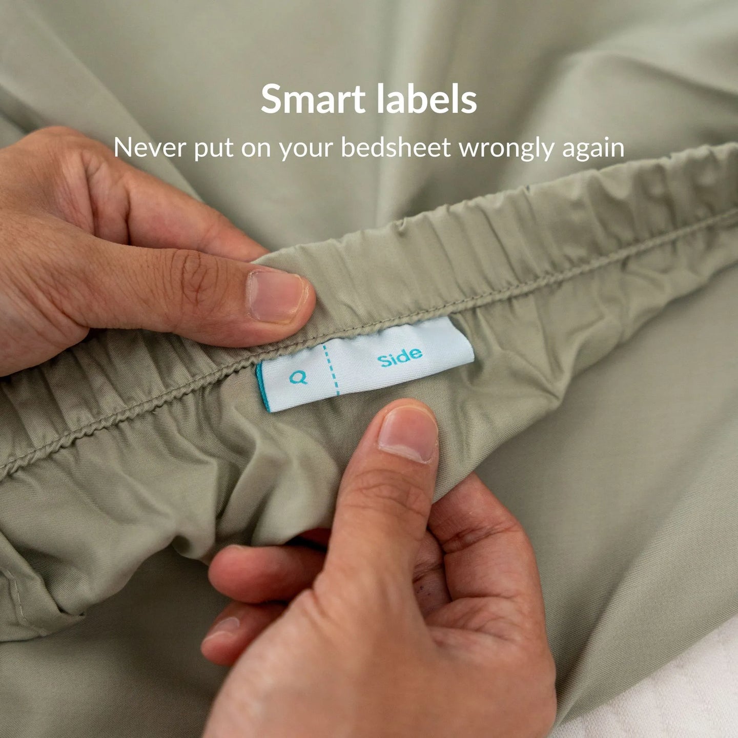 Tagless printed label inside Kapas TENCEL duvet cover set
